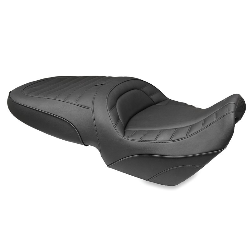 Can-Am Spyder F3 One-Piece Motorcycle Seat - Mustang Motorcycle - Standard Touring - Black - `15-`21